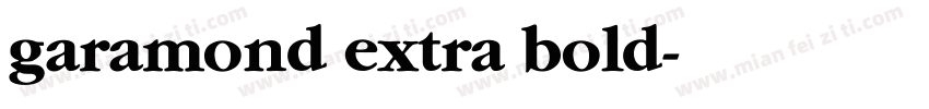 garamond extra bold字体转换